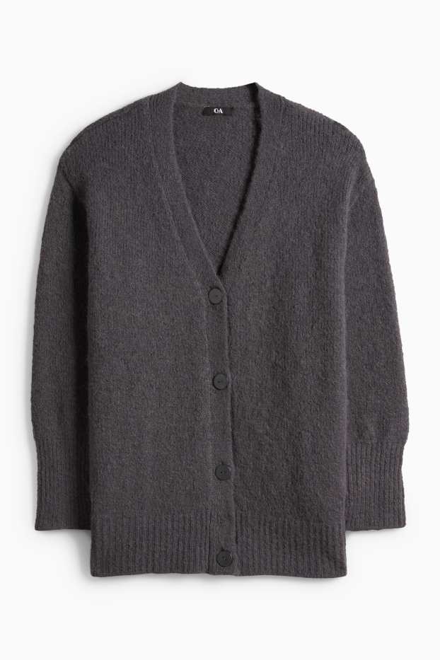 Damen - Strickjacke - dunkelgrau