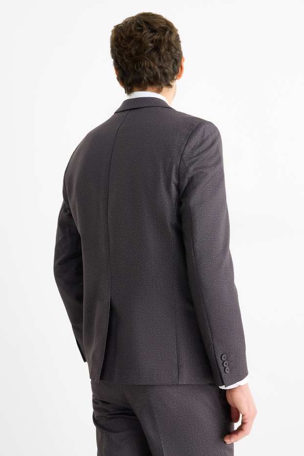Hombre - Americana - colección modular - slim fit - Flex - gris oscuro