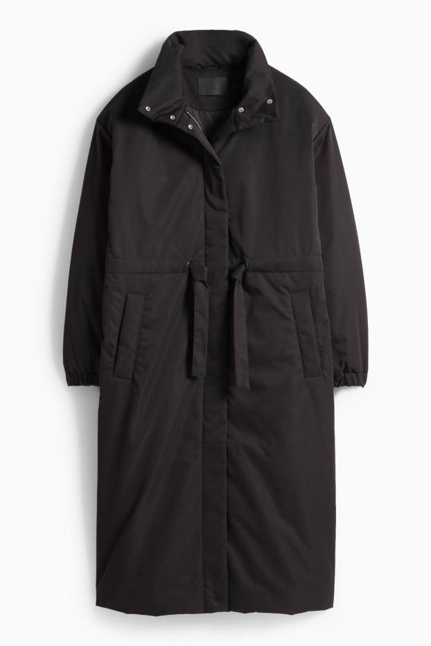 Dona - Abric - amb folre - repel·lent a l’aigua - negre