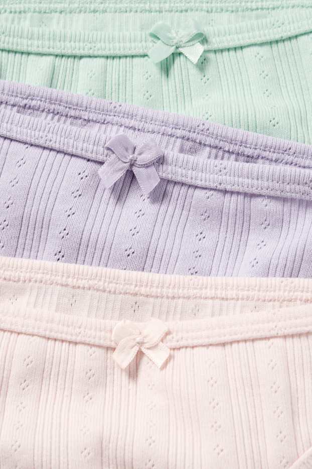 Kinderen: meisjes - Set van 3 - slip - mintgroen