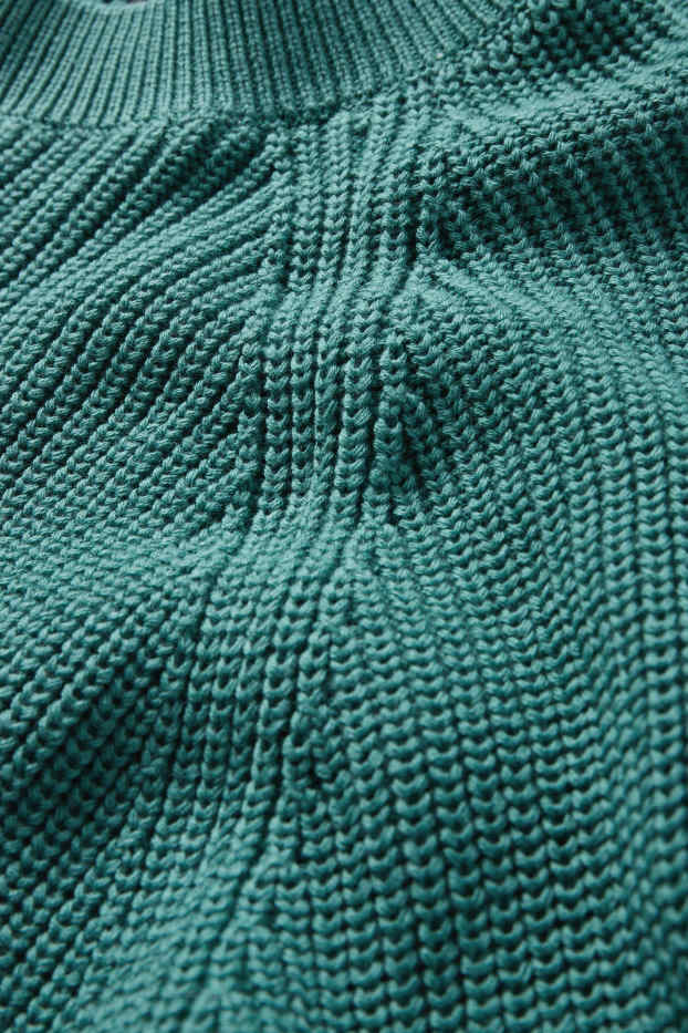 Femmes - Pull - finition côtelée - vert