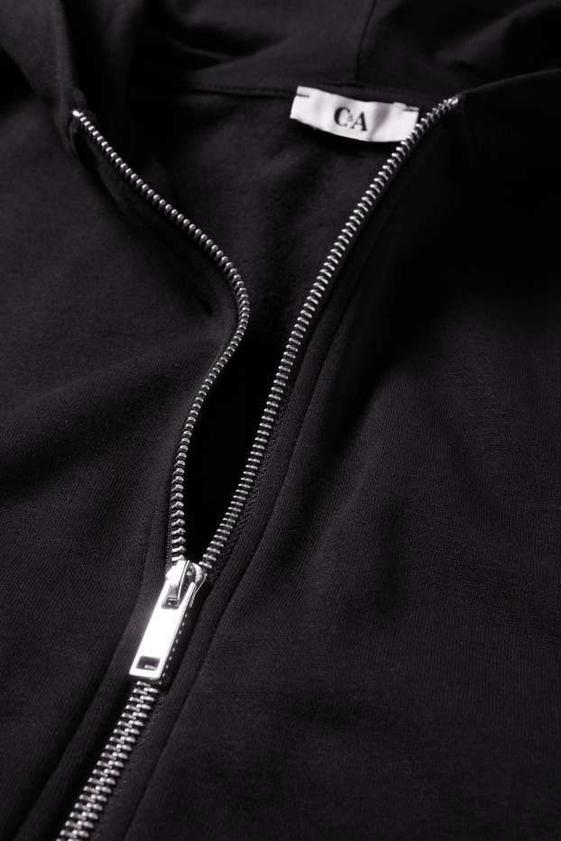 Femmes - Sweat zippé à capuche - noir