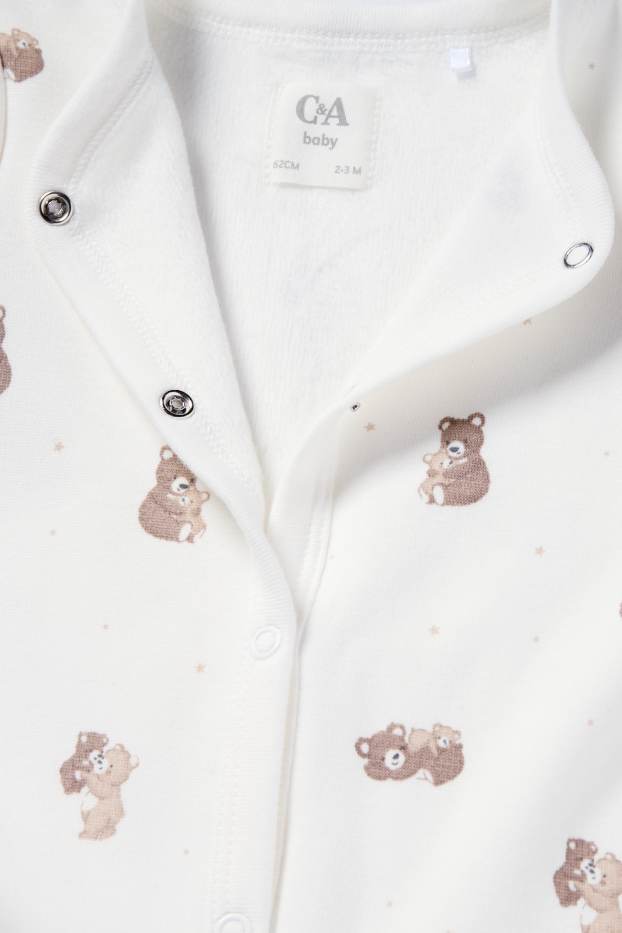 Unisexe - Ourson - pyjama bébé - blanc