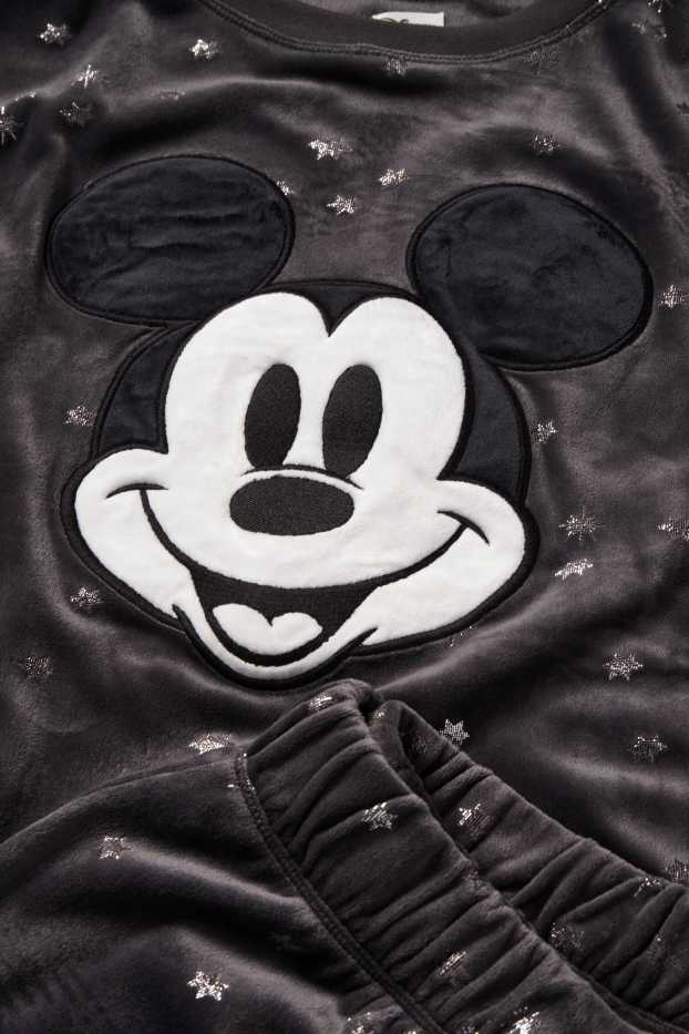Women - Winter pyjamas - patterned - Mickey Mouse - gray