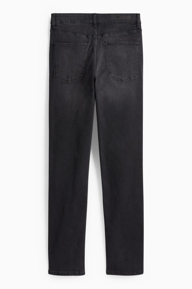 Dámské - Slim jeans - high waist - LYCRA® - černá