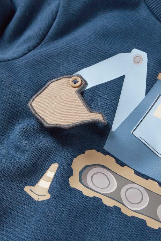 Kinder Jungen - Multipack 3er - Dino und Bagger - Sweatshirt - hellgrün