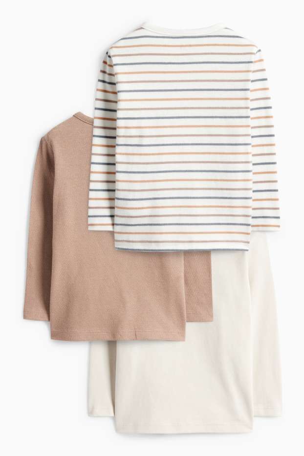 Baby Boys - Multipack of 3 - teddy bear and koala - baby long sleeve top - cremewhite