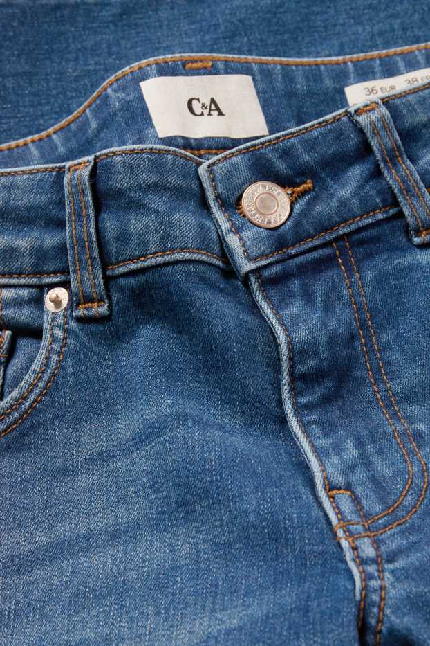 Women - Skinny jeans - low-rise waist - LYCRA® - blue denim