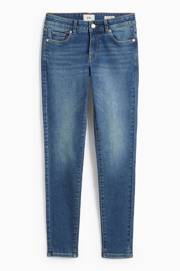 Women - Skinny jeans - low-rise waist - LYCRA® - blue denim