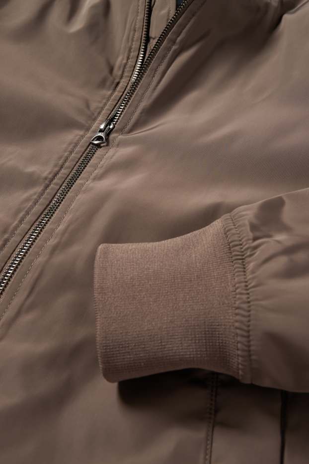 Herren - Bomberjacke - gefüttert - braun