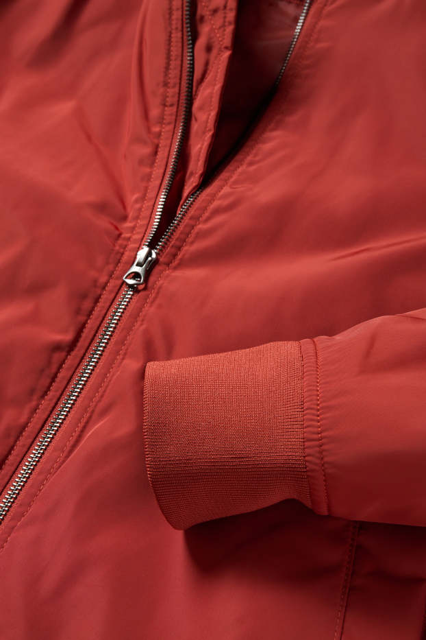 Herren - Bomberjacke - gefüttert - rot