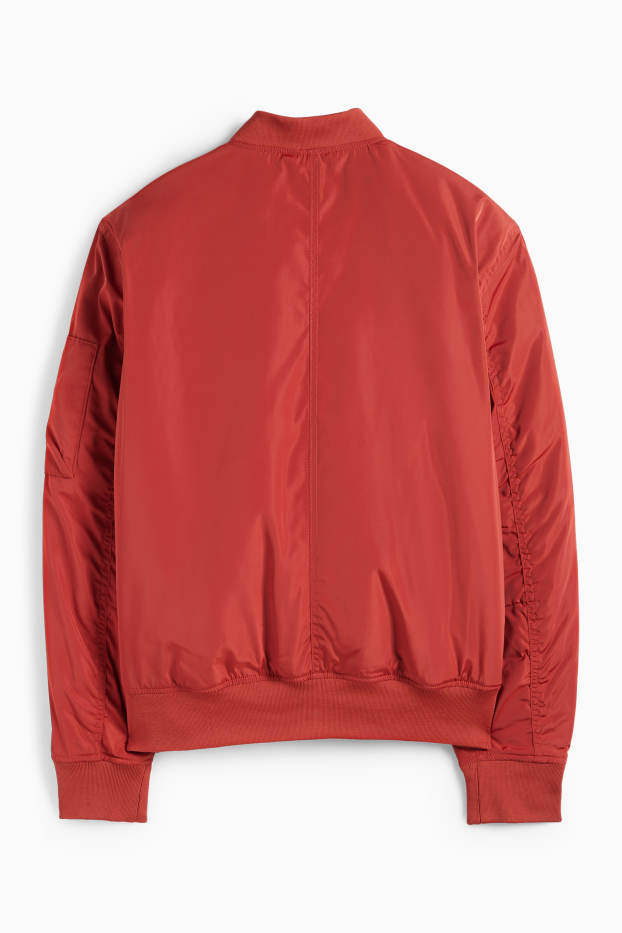 Herren - Bomberjacke - gefüttert - rot