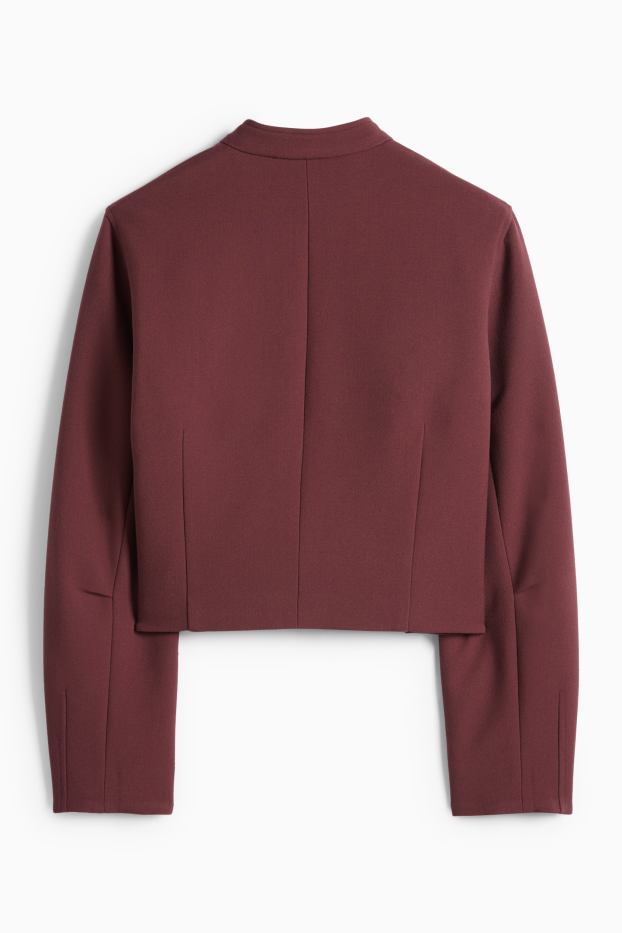 Women - Oversized cropped blazer - bordeaux