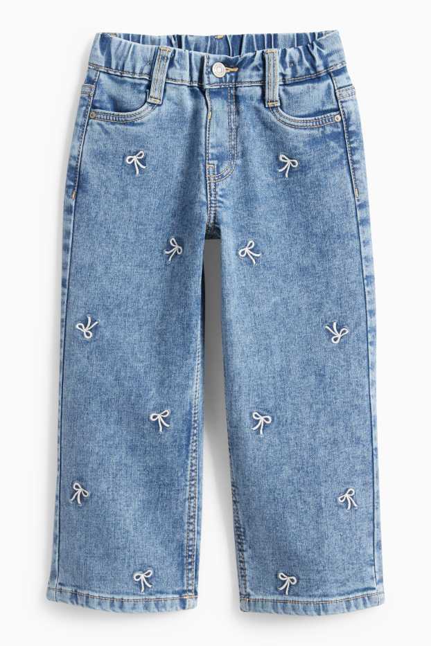 Children Girls - Bow - regular jeans - denim-light blue