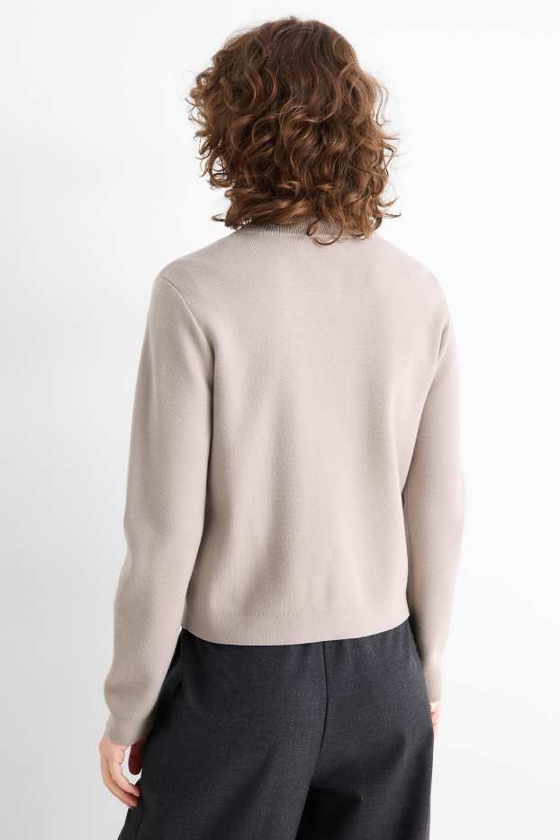 Femei - Cardigan tricotat - taupe