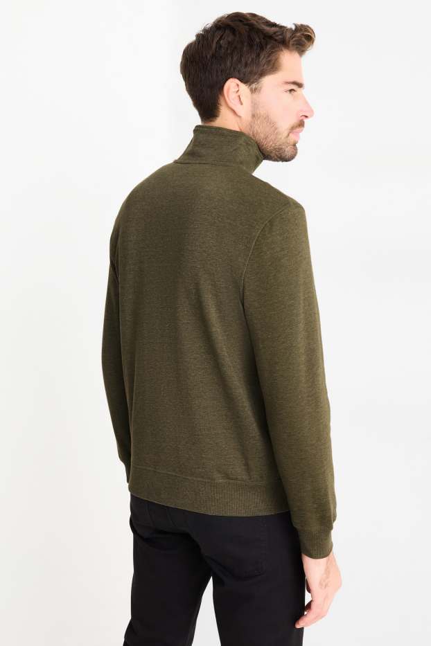 Mężczyźni - Rozpinana bluza - kaki