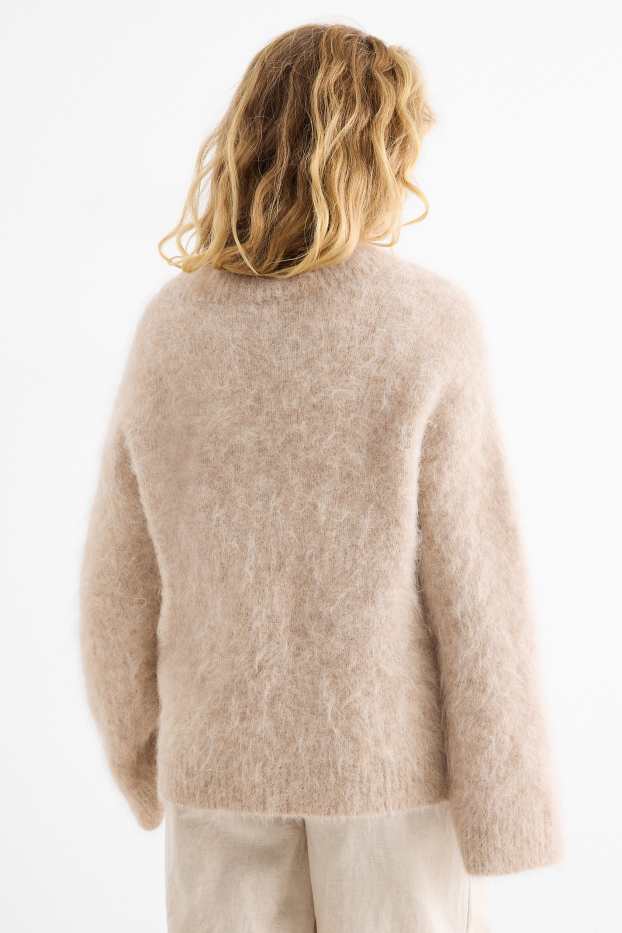 Women - Jumper - alpaca blend - light beige