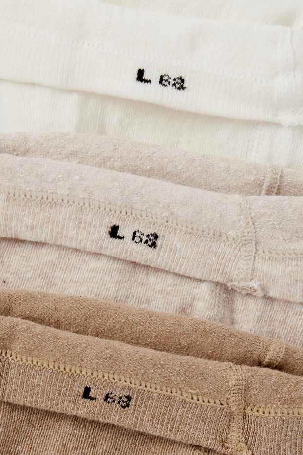 Baby Mädchen - Multipack 3er - Baby-Strumpfhose - gerippt - cremeweiß