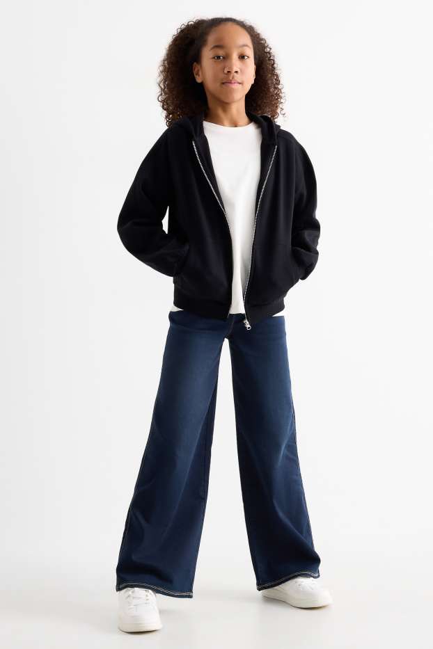 Enfants filles - Wide leg jeggings - jean bleu foncé