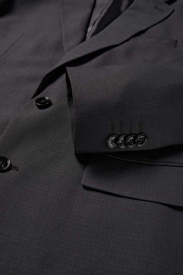 Bărbați - Costum cu cravată - regular fit - stretch - 4 piese - gri