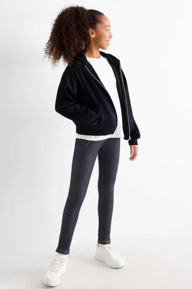 Nena - Paquet de 2 - leggings tèrmics - estil de texans - texà blau fosc