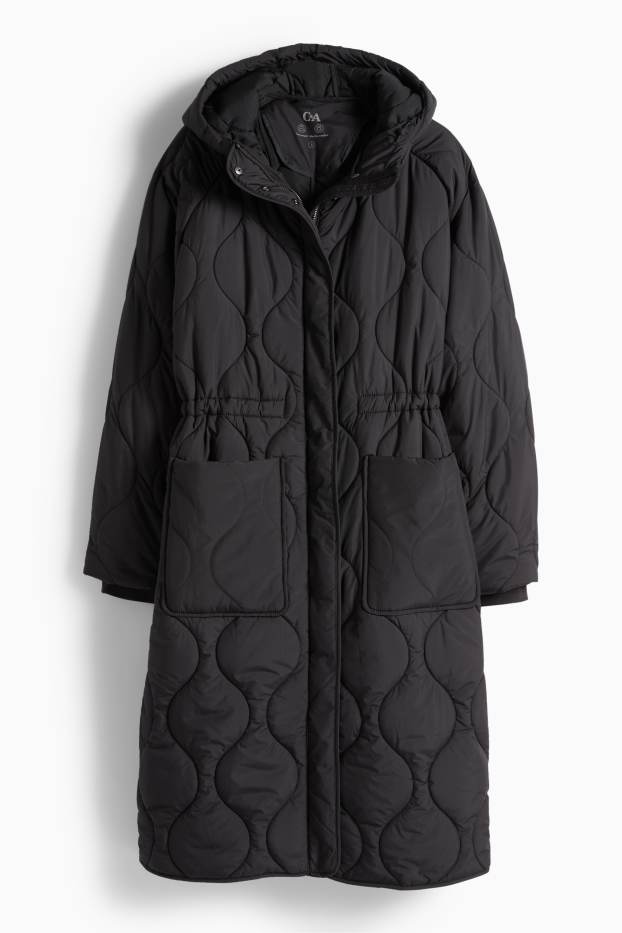 Dona - Abric embuatat amb caputxa - negre