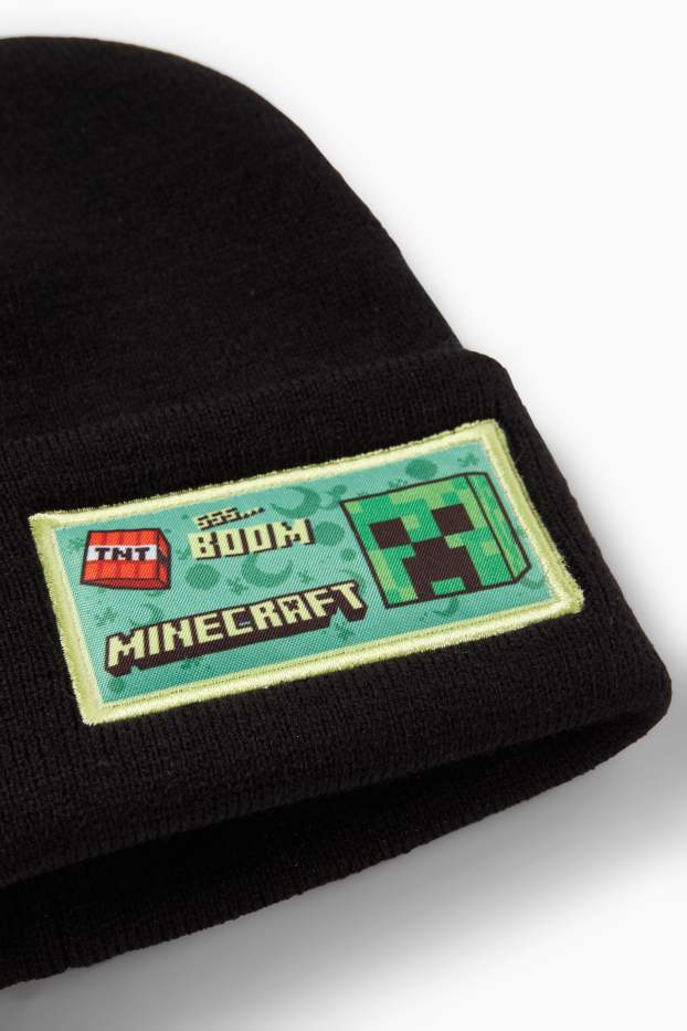 Enfants garçons - Bonnet en maille - noir