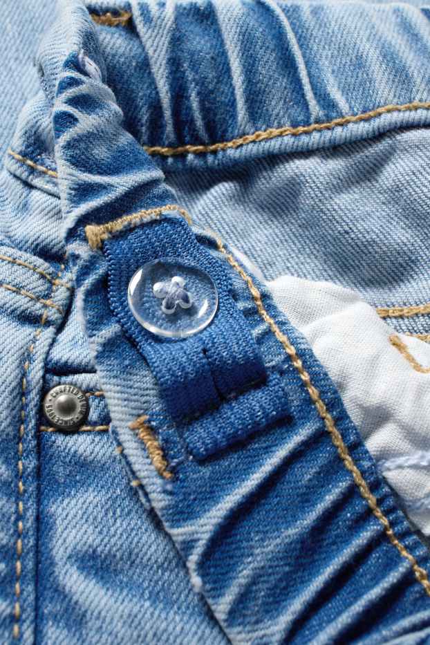 Kinderen: meisjes - Bloem - wide leg jeans - LYCRA® - jeanslichtblauw