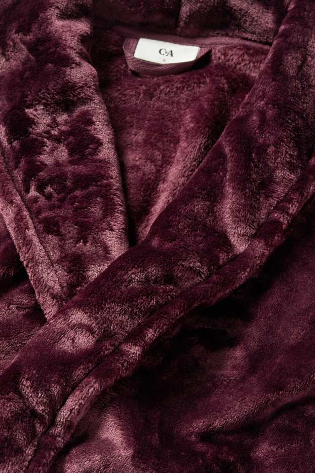 Women - Bathrobe - bordeaux