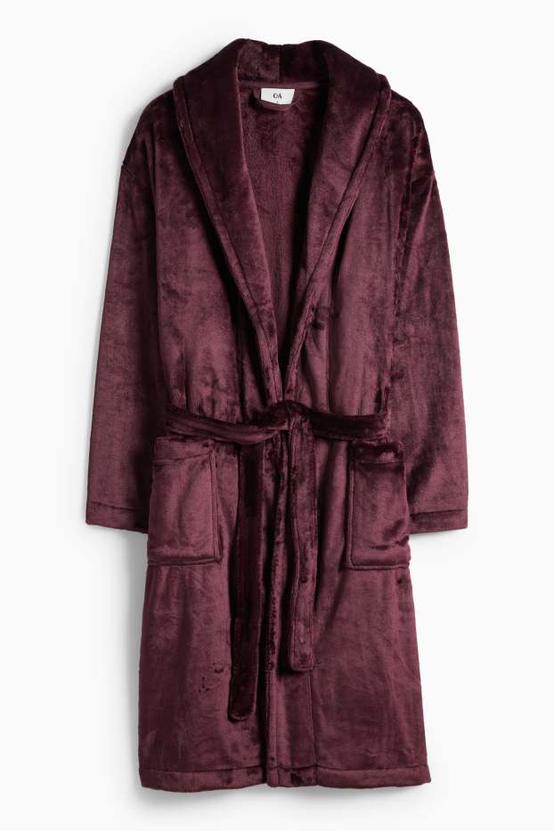 Women - Bathrobe - bordeaux