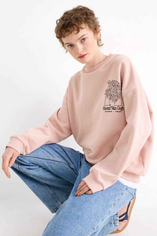 Damen - Sweatshirt - Vincent van Gogh - rosa