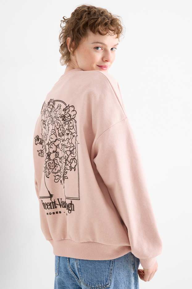 Damen - Sweatshirt - Vincent van Gogh - rosa