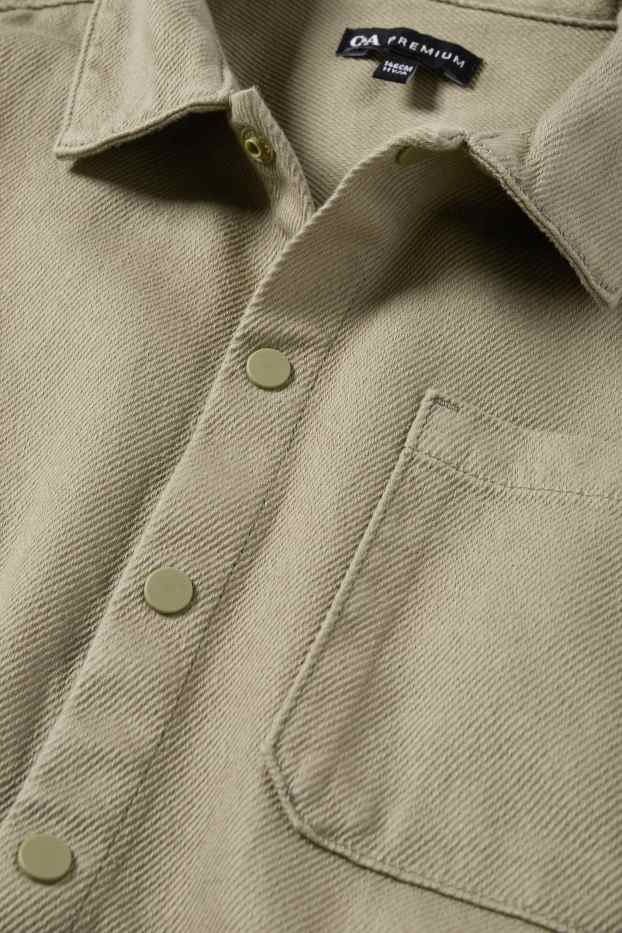 Děti - chlapci - Košilová bunda - khaki