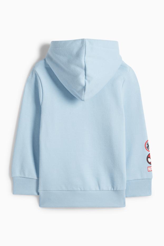 Děti - chlapci - Spidey a jeho úžasní přátelé - mikina s kapucí - světle modrá