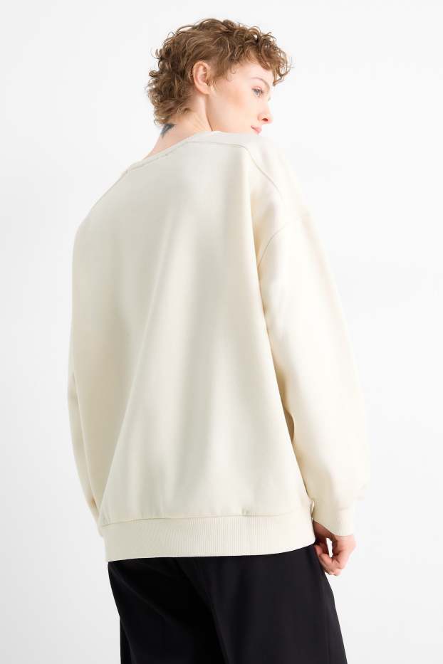 Mujer - Sudadera navideña - Mickey Mouse - blanco roto