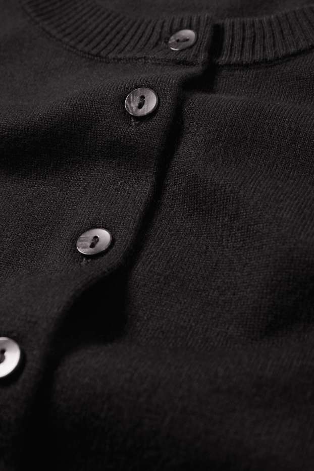 Femei - Cardigan tricotat - negru