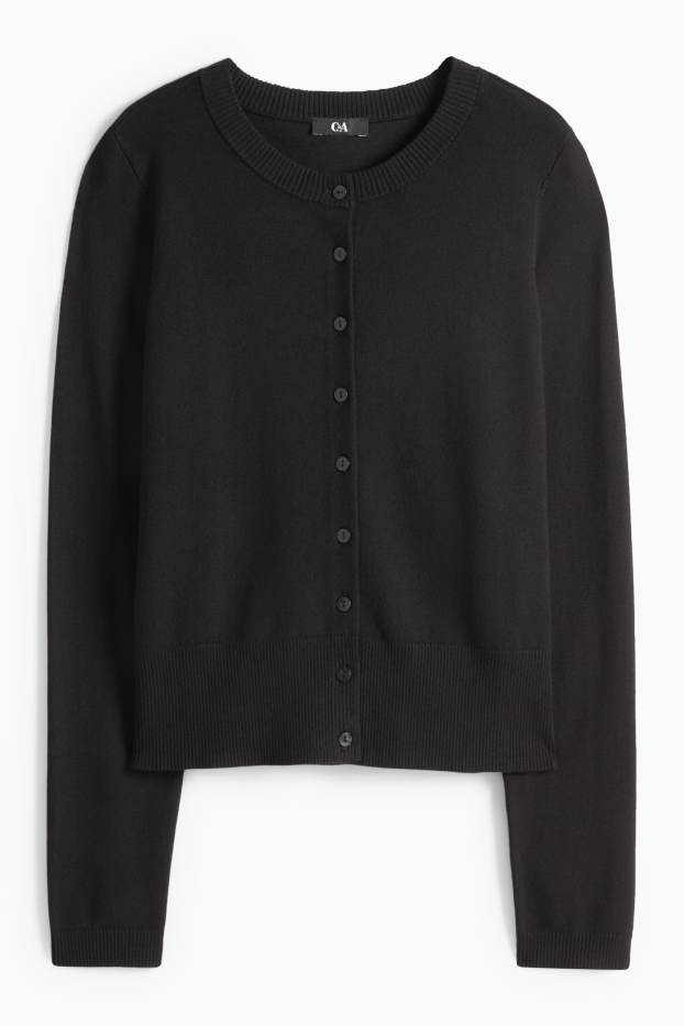 Femei - Cardigan tricotat - negru