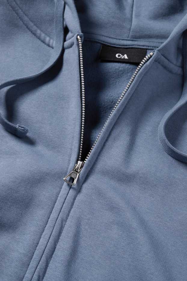 Herren - Sweatjacke mit Kapuze - blau