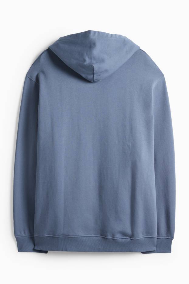 Herren - Sweatjacke mit Kapuze - blau