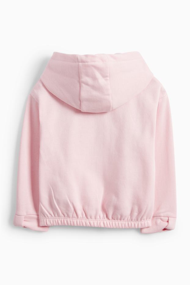 Enfants filles - Papillon - sweat à capuche - effet brillant - rose