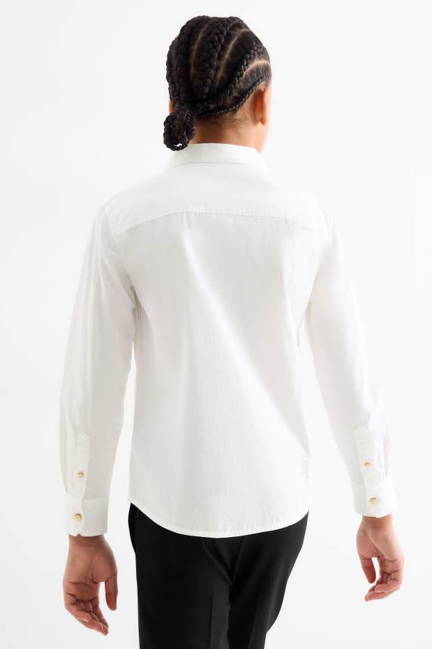 Children Boys - Shirt - white