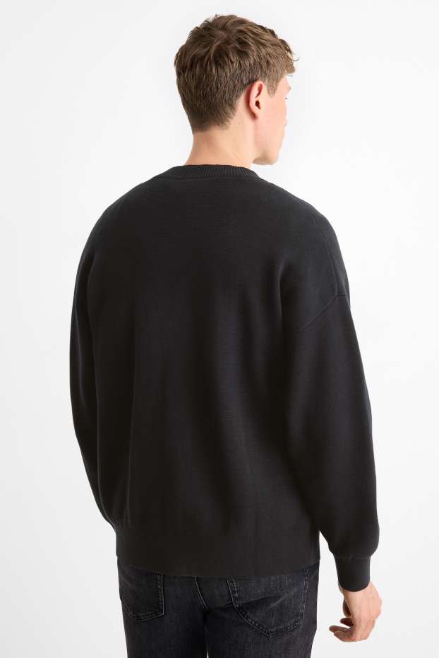 Herren - Strickjacke - schwarz