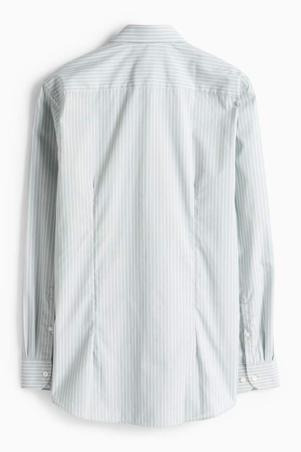 Men - Business shirt - slim fit - kent collar - easy-iron - striped - light green