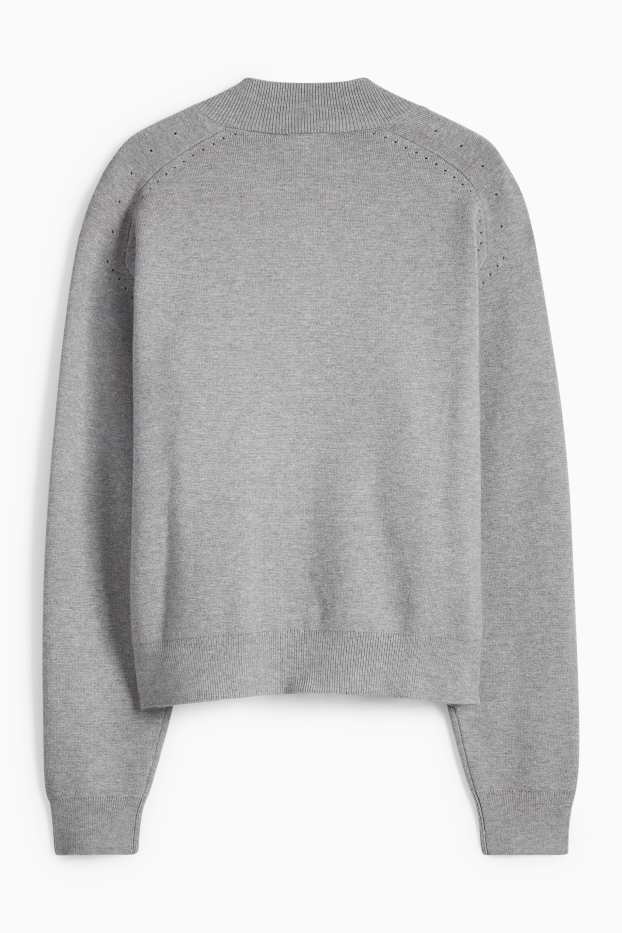 Dames - Vest - licht grijs-mix