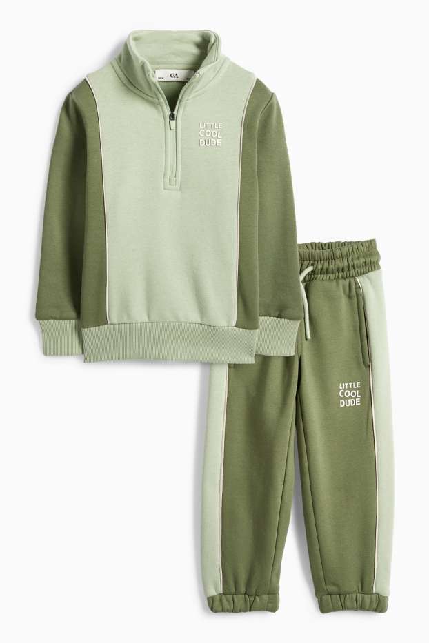 Enfants garçons - Ensemble - sweat et pantalon de jogging - deux pièces - vert clair
