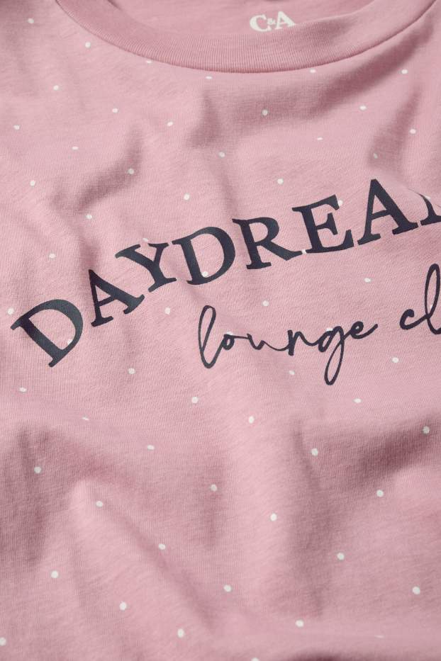 Dámské - Pyžamo - puntíkované - růžová