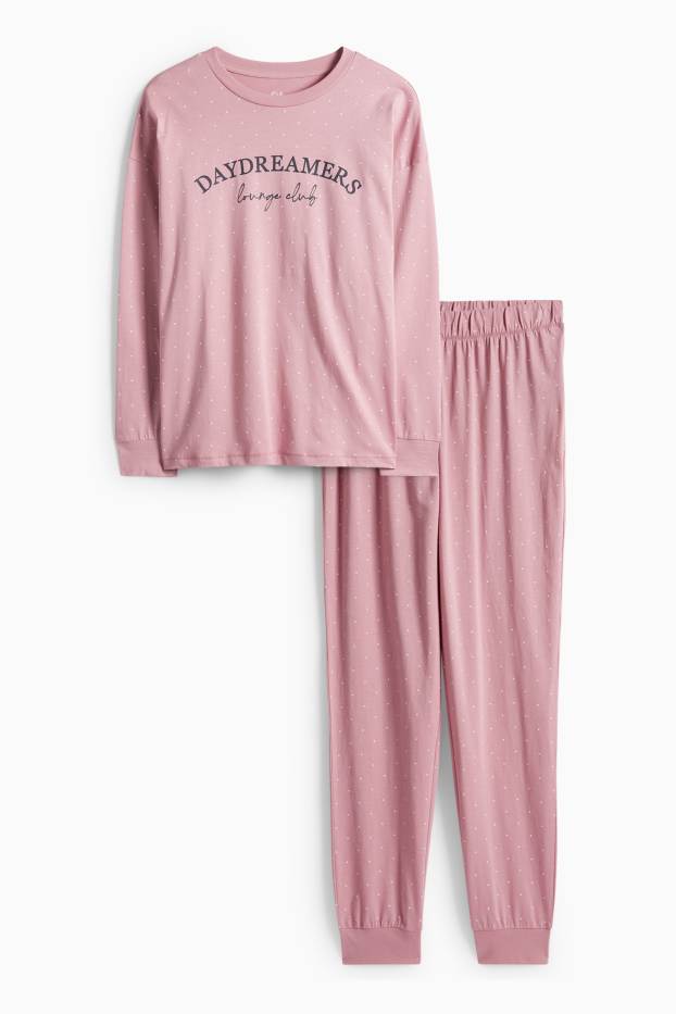 Dámské - Pyžamo - puntíkované - růžová