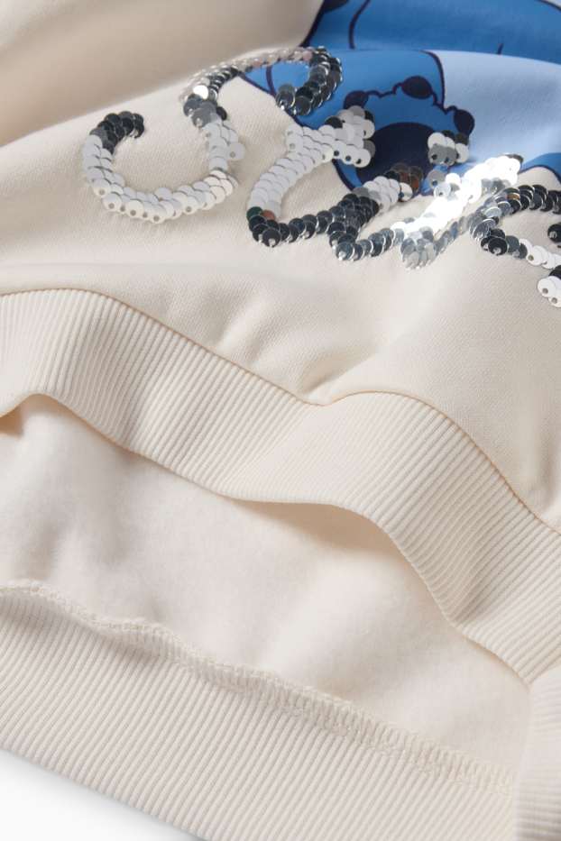 Kinder Mädchen - Lilo & Stitch - Set - Sweatshirt und Flared Leggings - cremeweiß