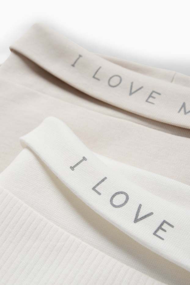 Unisex - Paquet de 2 - ossets - pantalons de pijama per a nadó - beix clar