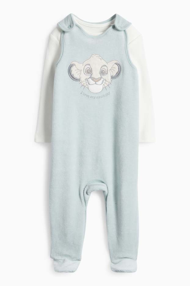 Baby Buben - Der König der Löwen - Strampler-Set - gerippt - 2 teilig - helltürkis